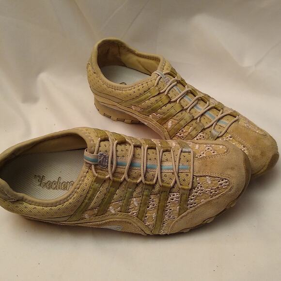 SKECHERS Taupe Casual Slip On Active Shoes Size 7.5 - Picture 1 of 6